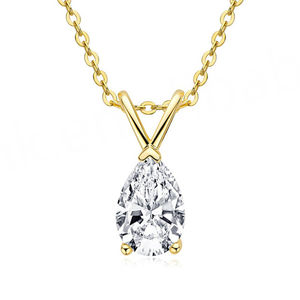 Collier de fiançailles en moissanite unique, pas cher, personnalisé, véritable, abordable, meilleur choix, promesse, pour femme, cadeau - Product Image 1