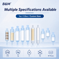 Colonne de préparation d'échantillons HPLC IC Guard Column 1/2.5cc PP SPE Cartridge Ag Ba H Na C18 RP Resin à faible teneur en résidus ioniques et haute pureté