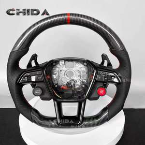 Volant en cuir LED en fibre de carbone de haute qualité, adapté à la mise à niveau de l'intérieur <span class=keywords><strong>Audi</strong></span>, pour A1 A3 A4 A5 A6 A7 Q1 Q3 Q5 Q6 Q7 - Product Image 1