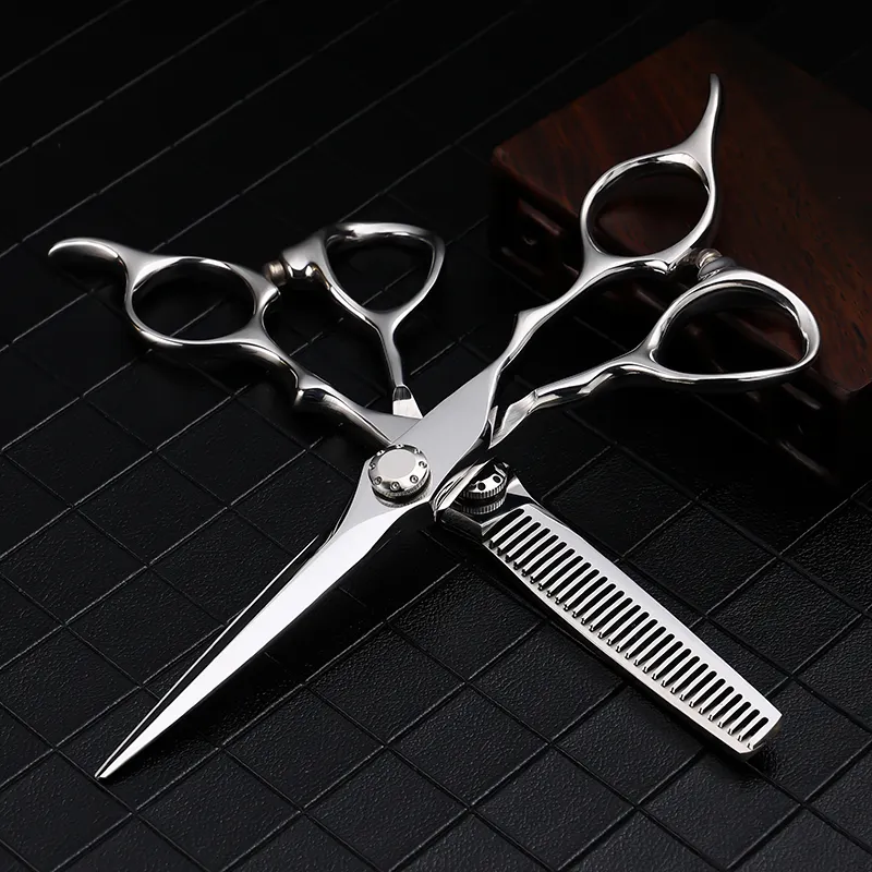 440C Profecional Barber Hair Cut Cutting Scissors Hairdresser Hairdressing Salon Thinning Titan Shears For Hair Stylist