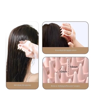 Hair washing and <b>massage</b> comb for men and women's scalp, hair washing brush without damaging hair, deep cleaning and anti itchin - Product Image 1