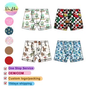 공장 제조업체 어린이 속옷 트렁크 소년 대나무 아기 속옷 팬티에 대한 사용자 정의 복서 개요 - Product Image 3