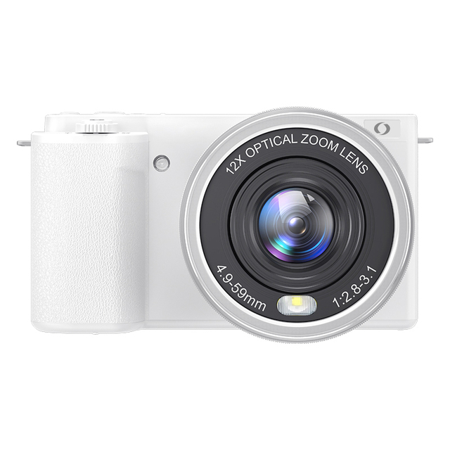 CMOS Sensor 64MP 4K 12x Optical Zoom Digital Compact Camera Built-in LED Fill Light Video Still Photo 270 Flip Screen Image