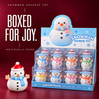 Jouet anti-stress bonhomme de neige de Noël, emballé individuellement, cadeau de fête de Noël