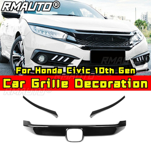 Cadre de calandre avant de voiture, couverture de calandre, décoration pour Honda Civic 10ème génération, kit carrosserie, accessoires auto - Product Image 1