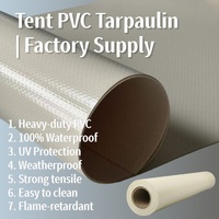 Rouleau de bâche ignifuge et imperméable en PVC tissé 650 g/m² pour tente, fil 1000D, maille 20x20, couleur personnalisée