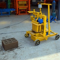 Bloc creux concret mobile QT40-3C faisant la machine avec le moteur diesel