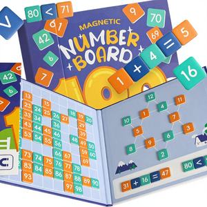 टोडलर मोंटेसरी खिलौने 100 संख्या गणना पहेली सीखने गणित शिक्षण उपकरण खिलौने - Product Image 1