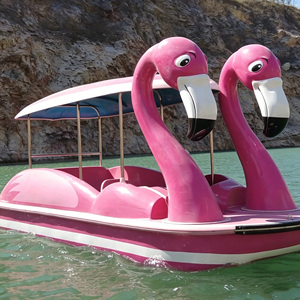 Nuova Barca Elettrica Flamingo: Vendita Diretta dalla Fabbrica - Barca a Pedali a Doppia Testa a Forma di Cigno/Anatra, Bici d'Acqua Autodrenante - Product Image 2