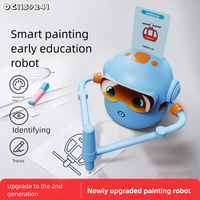 Jeu d'apprentissage du dessin Set de peinture artistique pour bébé Robot interactif éducatif auto-dessin Jouets pour enfants avec cartes