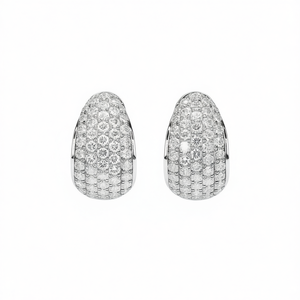 Orecchini a polsino da donna con micro pavé di pietre, stile matrimonio, gioielli alla moda per abiti da sera, per feste e uso quotidiano - Product Image 1