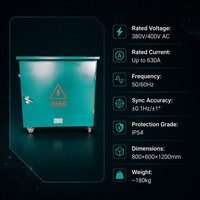 Panneau de synchronisation parallèle professionnel 380V 400V 50-500kVA avec différence de tension inférieure à 5 %, armoire de synchronisation réglable