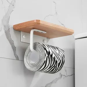 Étagère de rangement <span class=keywords><strong>pour</strong></span> rouleau de serviettes Accessoires <span class=keywords><strong>WC</strong></span> Papier Support <span class=keywords><strong>pour</strong></span> téléphone Étagère Salle de bain Support <span class=keywords><strong>mural</strong></span> <span class=keywords><strong>pour</strong></span> papier - Product Image 2