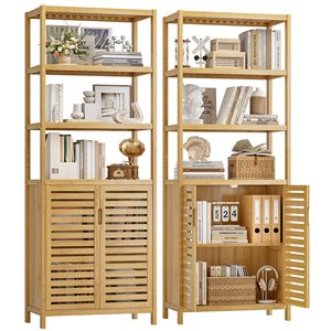 Factory Custom Tall <b>Book</b> Storage Cabinet OEM ODM Bespoke 5-Layer Enclosed Display Rack Non-Folding Precision-Made - Product Image 1