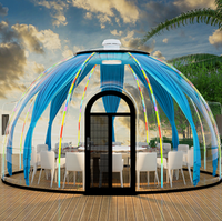 Tente Sphérique Transparente Moderne Personnalisée pour Restaurant Extérieur, Isolée et Coupe-Vent en PC, Idéale pour Complexes Hôteliers