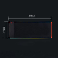 Chargeur sans fil 15W, tapis de souris de jeu antidérapant en caoutchouc, éclairage LED RVB, surface imperméable, personnalisable via sublimation CMYK