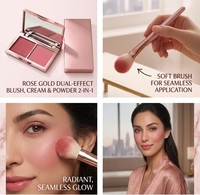 Fard à joues crème en poudre minérale, formule waterproof, légère, lisse, haute pigmentation, fini mat pour le visage, vente en gros, marque privée