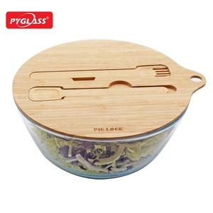 Grande Ciotola <span class=keywords><strong>Di</strong></span> Insalata <span class=keywords><strong>Di</strong></span> <span class=keywords><strong>Vetro</strong></span>-Miscelazione e Servire Piatto-Trasparente piatto <span class=keywords><strong>di</strong></span> Frutta <span class=keywords><strong>di</strong></span> <span class=keywords><strong>Vetro</strong></span> e Zuppa Ciotola <span class=keywords><strong>con</strong></span> <span class=keywords><strong>Coperchio</strong></span> <span class=keywords><strong>Di</strong></span> Bambù - Product Image 2