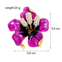 Vente en gros Broche florale Offre Spéciale pour femmes Bijoux Fashion Flower Crystal Bride Wedding Party Broches Pin pour robe de soirée