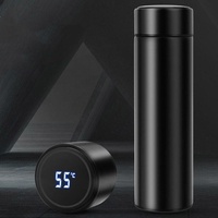 Bouteille d'eau en acier inoxydable de 500 ml avec affichage de la température, acier inoxydable 304 intelligent, bouteille d'eau isolée personnalisée OEM