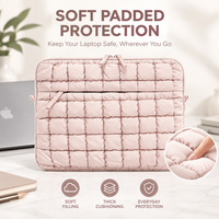 Housse pour ordinateur portable de 14 pouces, protection antichoc, grande capacité, housse pour ordinateur portable matelassée avec poche pour le bureau, les voyages, l'école, vente en gros