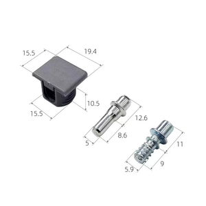 GQK Modern Simple Grey Plastic & Iron Furniture <b>Cabinet</b> <b>Shelf</b> Support with Easy Installation for Wall - Product Image 3