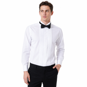 Camicie da smoking da uomo su misura con polsini alla francese, <span class=keywords><strong>camicia</strong></span> formale da smoking, <span class=keywords><strong>camicia</strong></span> da matrimonio per uomo, design personalizzato - Product Image 6