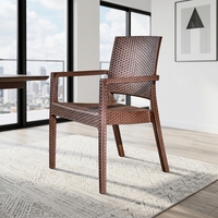 Chaise de salle à manger pour jardin, restaurant, maison, moderne, simple, en plastique, avec dossier épaissi, tabouret empilable, chaise d'extérieur en rotin