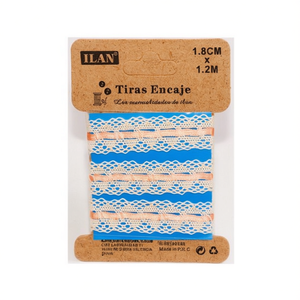 Cinghie in pizzo ILAN 1,8 cm x 1,2 m color carne per forniture artigianali - Product Image 1