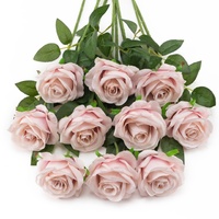 GB001 Bouquet de soie Offre Spéciale bon marché Fleurs artificielles roses rouges pour la maison Mariage Rose préservée décorative