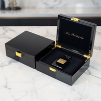 Boîte à parfum en bois MDF écologique artisanale de luxe - Emballage cadeau de flacon de parfum haut de gamme et ensemble de soins personnels