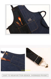 Delantal <span class=keywords><strong>de</strong></span> lona <span class=keywords><strong>de</strong></span> vaquero para <span class=keywords><strong>hombres</strong></span> y mujeres Barista Peluquería y cocina Hornear Letras <span class=keywords><strong>de</strong></span> pintura para niños - Product Image 4