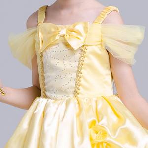 Robe de princesse Belle pour filles, costume de la Belle et la Bête pour Halloween, Noël, anniversaires, 2-10 ans - Product Image 3