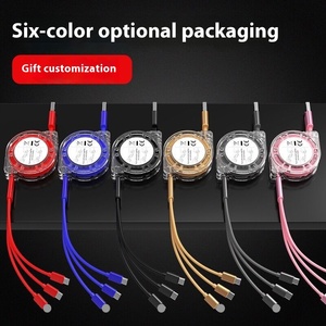 Xách tay ba-trong-một Loại-C TPE Áo khoác Cáp dữ liệu sạc nhanh Kính thiên văn pha lê cho điện thoại di động cars-bán buôn Quà Tặng tùy chọn - Product Image 3