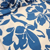 Tissu tissé 100% rayonne slub imprimé uni, vente en gros, 30s 45s, tissu viscose filé floral personnalisé pour robe, chemise, été