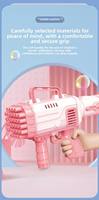 Machine à bulles électrique 32 trous, pistolet Gatling pour enfants, lanceur de fusées, jouet à bulles portable, jouets promotionnels pour la plage et l'océan