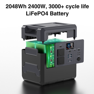 Panneau solaire LED XT60 MPPT Entrée 2400W <span class=keywords><strong>Pic</strong></span> 4800W Onde sinusoïdale pure Station d'alimentation portable de charge de batterie Lifepo4 - Product Image 2