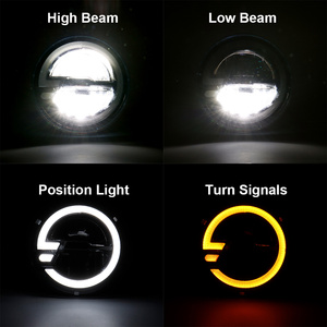 Faros Delanteros LED Redondos de 7 Pulgadas DOT para Jeep Wrangler JK <span class=keywords><strong>Sahara</strong></span> Rubicon Sport S TJ LJ Unlimited CJ7 CJ8 2007-2017, Accesorios de Iluminación - Product Image 6