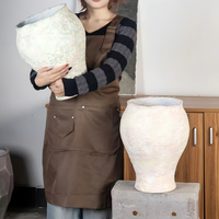 Vente directe d'usine, pots de grande taille de style chinois haut de gamme pour le salon. Pots à fleurs rétro en argile de magnésium