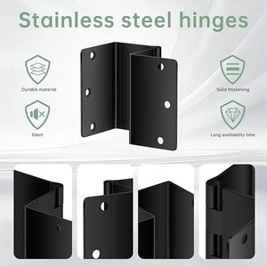 Charnière de porte décalée noire Divine de 3.5 pouces Charnière bout à bout moderne <span class=keywords><strong>pour</strong></span> cuisine ou porte en bois - Product Image 3