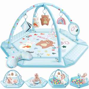 Alfombra de Juego Sensorial para Bebés, Alfombra de Gimnasio de Juego Inspirada en Montessori, Regalos de Navidad y Cumpleaños para Bebés - Product Image 1