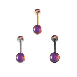 En Acier Inoxydable Flash <span class=keywords><strong>Film</strong></span> Nombril Piercing Incurvé Barbell À La Mode Nombril Anneaux Helix Cartilage Piercing Plage Corps Bijoux - Product Image 5