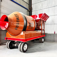Bétonnière mobile diesel de type 750, 26 m³/h, tambour avec moteur, moment de charge élevé, acier Mn pour la construction routière