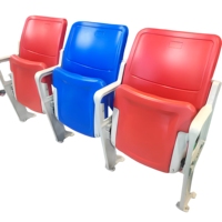 Sièges de stade pliables multi-sports avec accoudoirs rotatifs, en plastique moulé par soufflage, pour gymnases et terrains de sport extérieurs