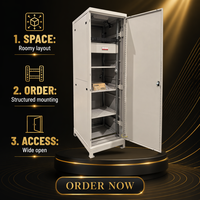 Armoire serveur 42U 19 pouces, armoire rack réseau, armoire rack serveur pour centre de données avec porte verrouillable, montage réglable