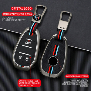 Étui de protection pour clé de voiture en alliage de zinc et gel de silice pour <span class=keywords><strong>Alfa</strong></span> <span class=keywords><strong>Romeo</strong></span> Giulia Stelvio Tonale, porte-clés, <span class=keywords><strong>accessoires</strong></span> de sac - Product Image 2