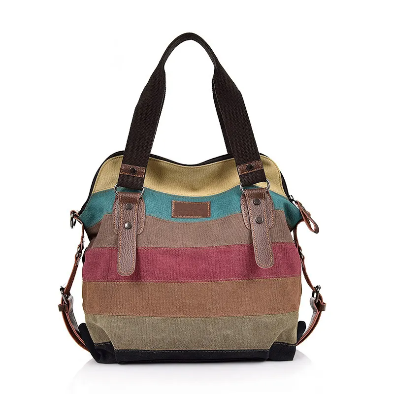 Customize Fashion Women Messenger Canvas louis Tote Patchwork Waterproof Travel Crossbody Bags