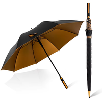 Grand parapluie de golf coupe-vent pliable semi-automatique de luxe YH Logo personnalisé en fibre de verre promotionnel imprimé