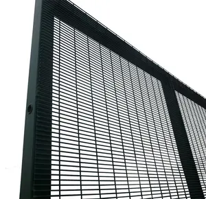 Out door factory price Green pvc coated high quality low price specification of 358 anti climb clear view fence