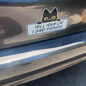 あなたの猫に「私はそう言った」と言います。面白い8×4.5インチのビニールマグネット、車のバンパー、猫愛好家のための車のステッカーです。 - Product Image 3